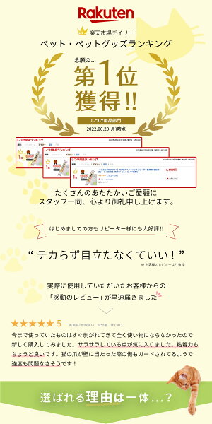 楽天1位!!【 はがしても跡が残らない！賃貸OKの壁保護シート 】キャットブリーダー監修 猫 壁紙保護シート フィルム 選べる6サイズ 高評価 はがせる 賃貸OK 撥水加工 目盛り 半透明 目立たない 爪とぎ防止 壁紙 お試し 大容量 BOOMIE